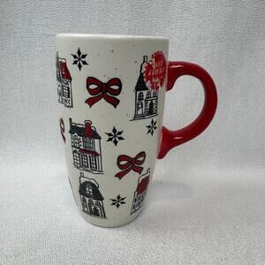 Festive Peppermint & Pine Large Christmas Village Mug